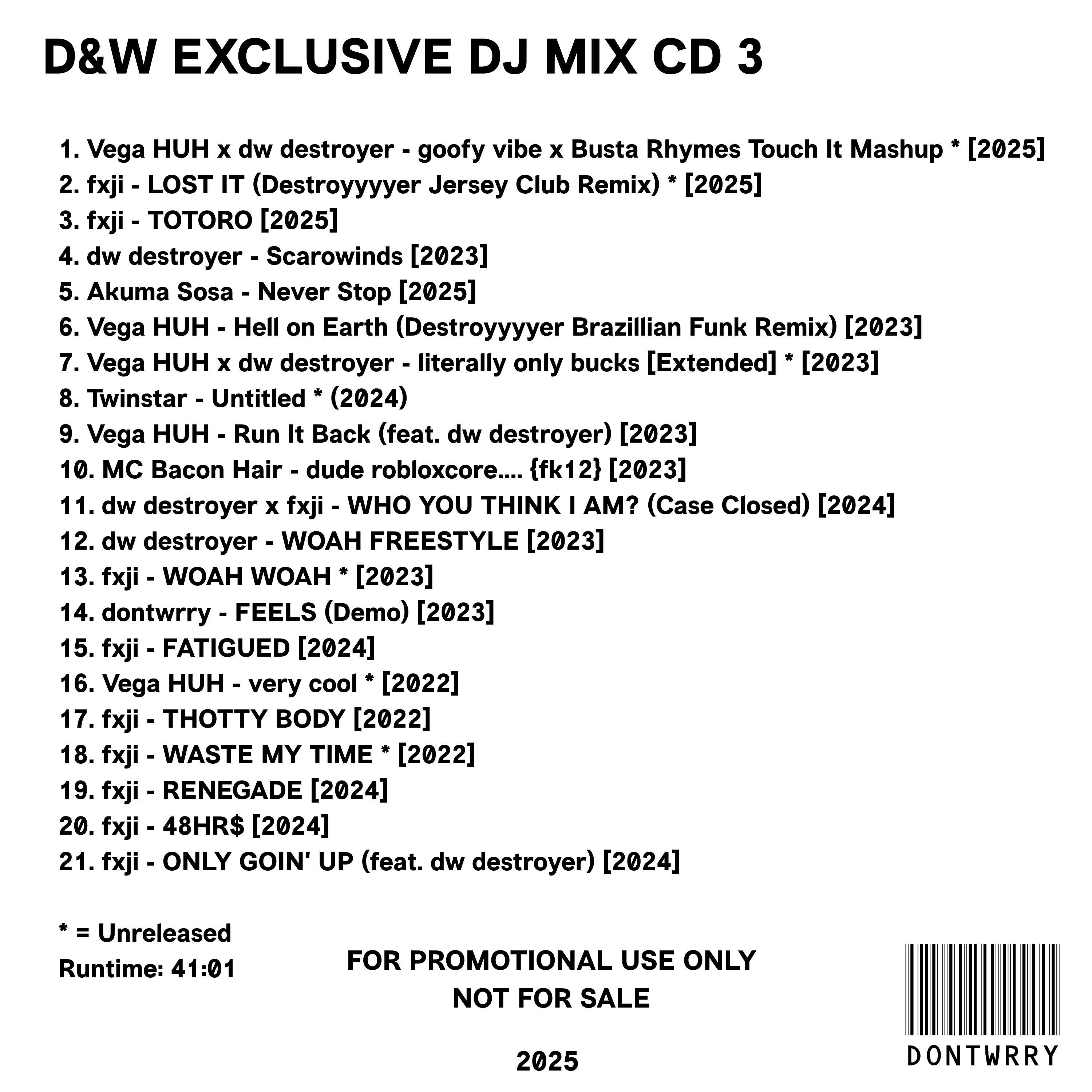D&W VOL 1: WINNER’S CIRCLE Limited Edition Deluxe CD