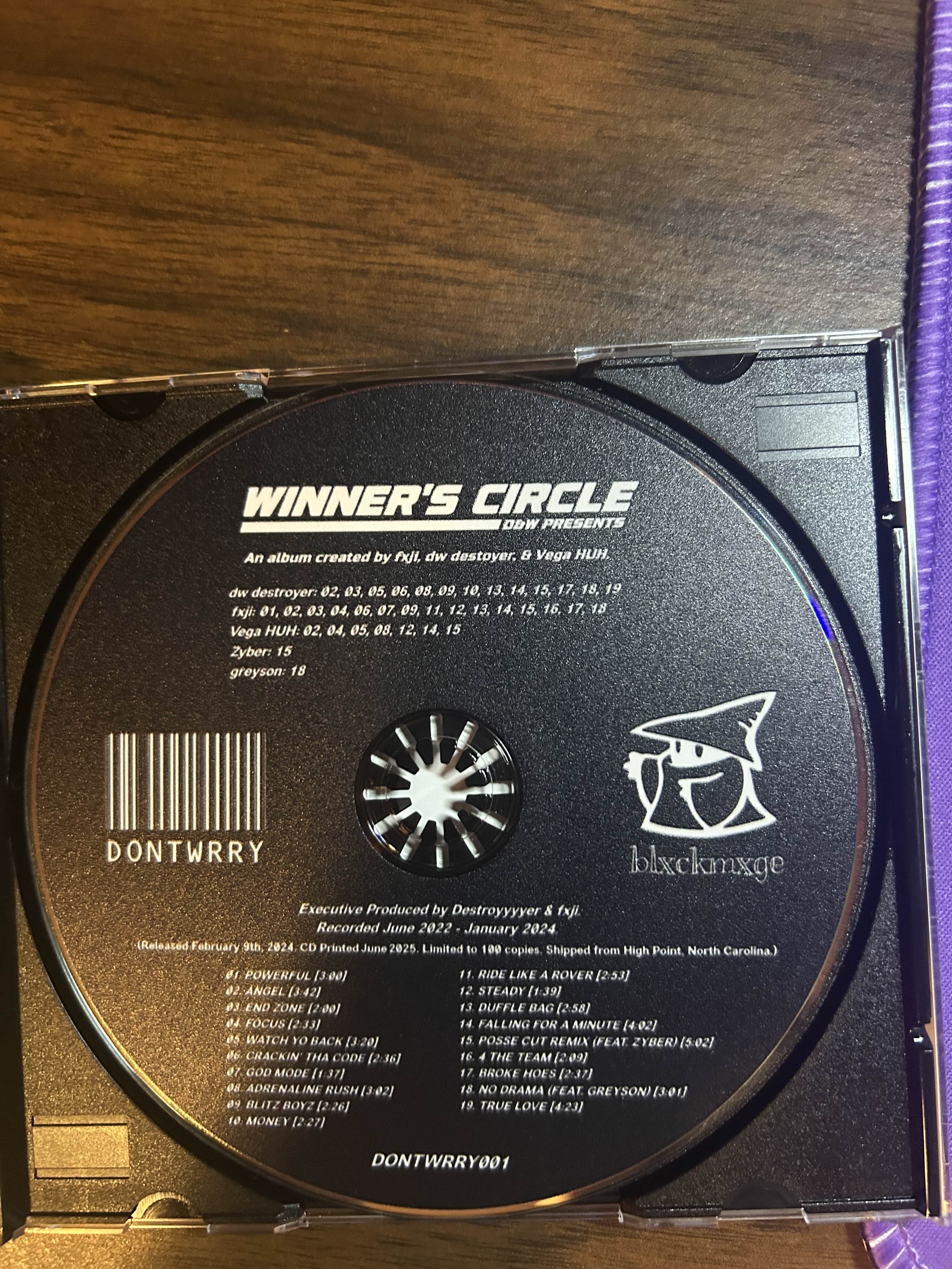 D&W VOL 1: WINNER’S CIRCLE Limited Edition Deluxe CD